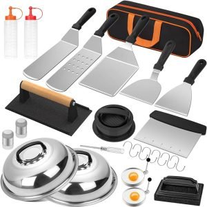 Griddle Accessories Kit, 25PCS Flat Top Grill Accessories Set for Blackstone and Camp Chef