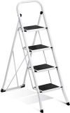4 Step Ladder, Upgo Folding Step Stool with Extra Wide Anti-Slip Pedal
