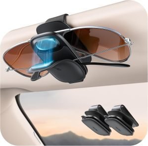 2 Pack Magnetic Sunglasses Holder for Car Visor