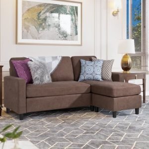 Walsunny 73.6″Convertible Sectional Sofa