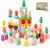 48PCS Wooden Stacking Building Blocks Montessori Toys