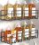 Coraje Adhesive Bathroom Caddy, [2-Pack] Large Capacity Rustproof Metal Shelves